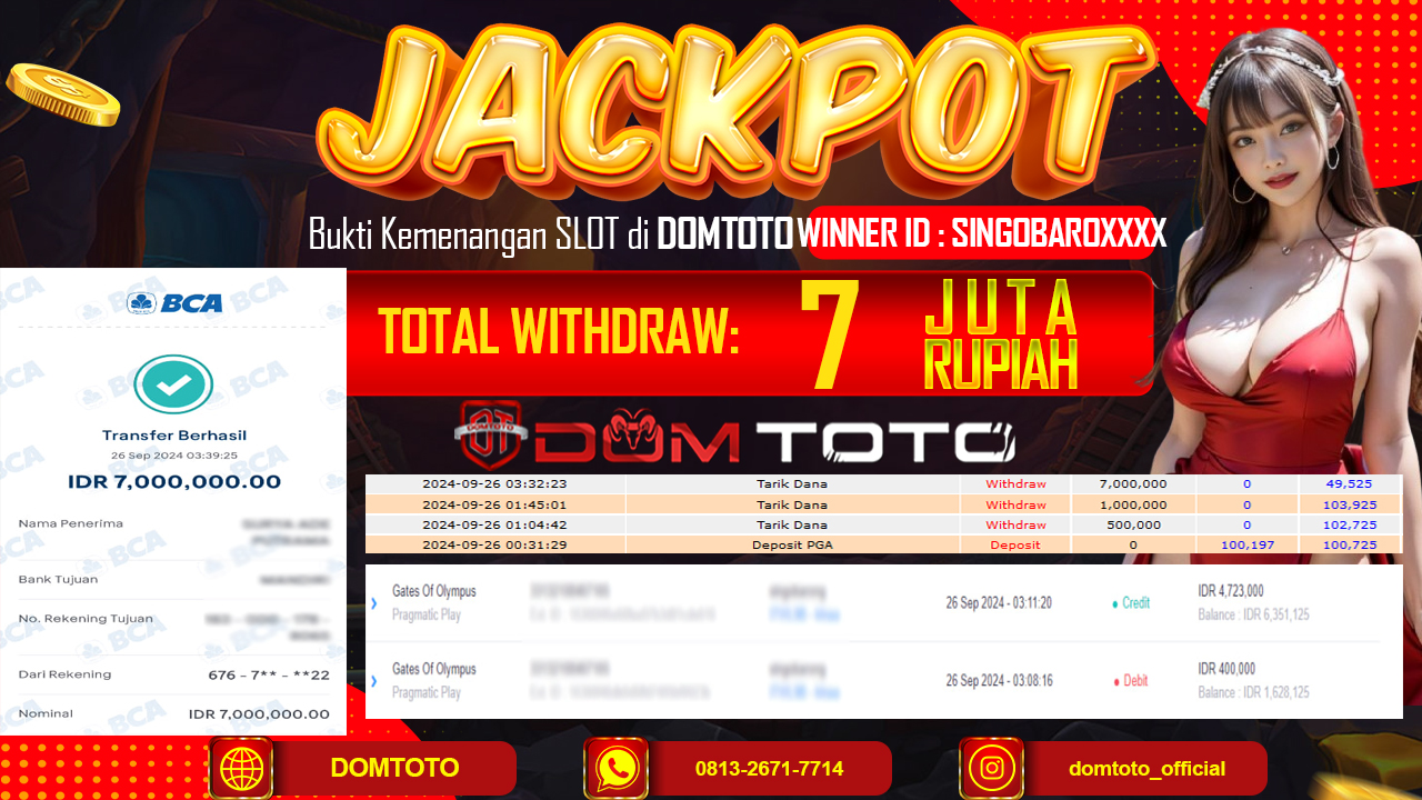 JACKPOT SLOT GATE OF OLYMPUS 26 SEPTEMBER 2024